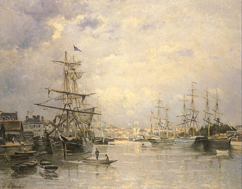 Lepine, Stanislas The Port of Caen oil painting picture